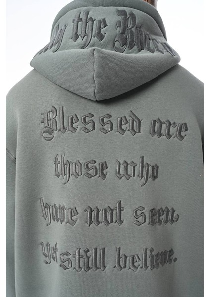 Sırt Yazı Detaylı Kapüşonlu Sweatshirt