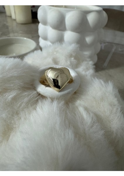 Bombe Kalp Gold Ayarlanabilir Yüzük fiyatları