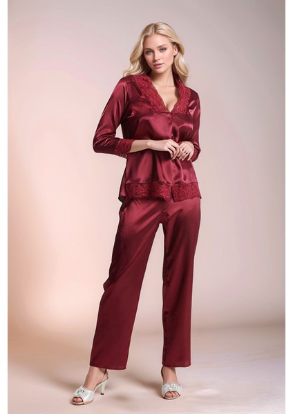 Kadın 6 Parça Sabahlık & Gecelik & Pijama Takımı Saten Çeyizlik Seti modelleri