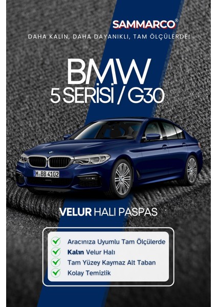 Bmw 5 Serisi G30 2024 Halı Paspas Velur Paspas Kumaş Paspas Oto Paspas fiyatları
