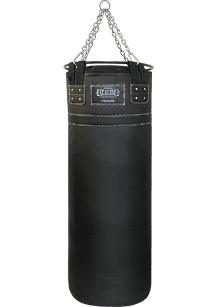 Proline Steel Salon Tipi Profesyonel Çemberli Boks Torbası 135 x 50 Siyah