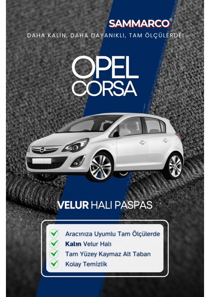 Opel Corsa 2016 Halı Paspas Velur Paspas Kumaş Paspas Oto Paspas fiyatları