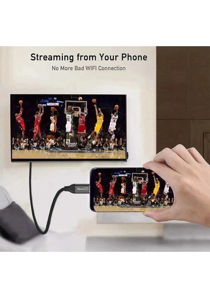 3 Metre 8 Gbps Hız 4k/30 Hz Type C To Hdmı Çevirici Dönüştürücü Tv Telefon Pc Hasır Bağlantı Kablosu fırsatları