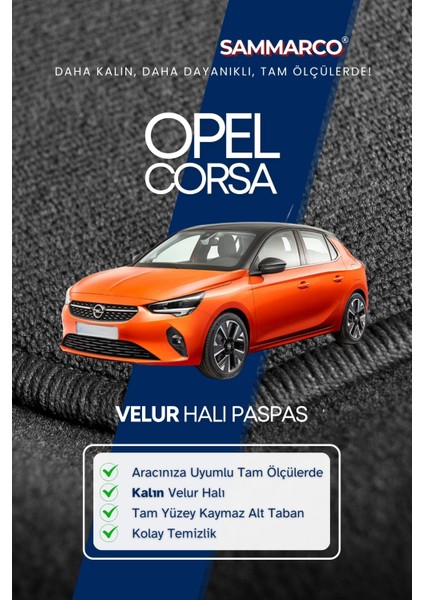 Opel Corsa 2021 Halı Paspas Velur Paspas Kumaş Paspas Oto Paspas fiyatları
