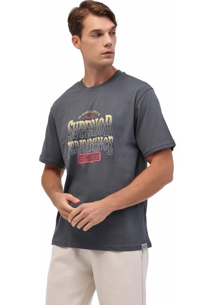 ml Lıber 11VNTG200 5fx Gri Erkek Kısa Kol T-Shirt