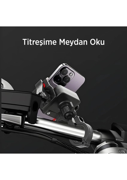 Buğz Gidon Bağlantılı 360° Derece Ayarlanabilir 3.5”-7.2” Uyumlu Motosiklet Bisiklet Telefon Tutucu fırsatları