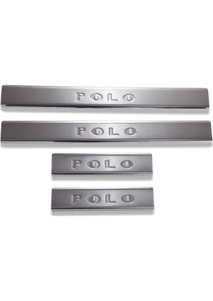 Vw Volkswagen Polo Uyumlu Hb Kapı Eşiği 4 Parça 2017 ve Sonrası Paslanmaz Krom