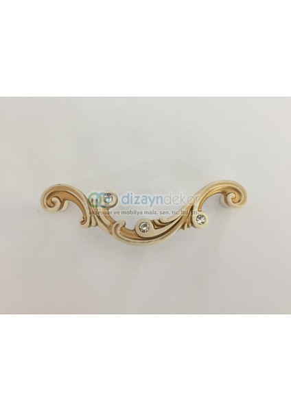 Swarovski Taşlı 128 Mm. Antik Altın Krem