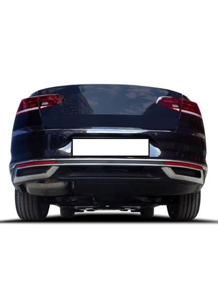 Vw Volkswagen Passat B8.5 Uyumlu Sedan Difüzör ve Ara Çıtası 3 Parça 2019 ve Sonrası Paslanmaz Krom fiyatları
