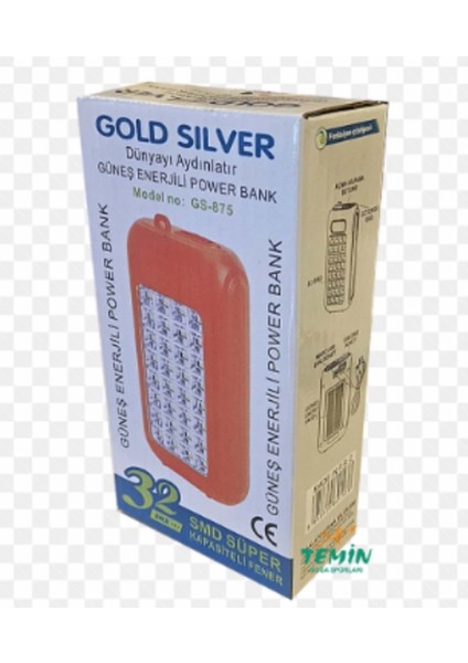 Gold Silver Güneş Enerji̇li̇ Powerbank GS-875