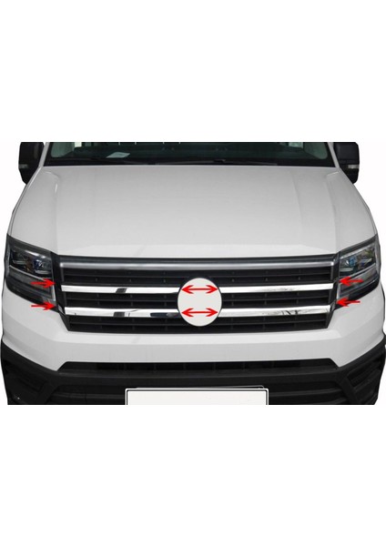 Vw Volkswagen Crafter Uyumlu Ön Panjur 4 Parça 2017 Üzeri Paslanmaz Krom fiyatları