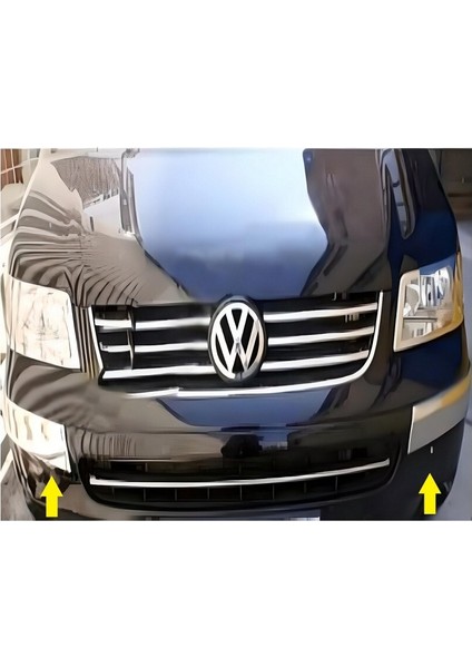 Vw Volkswagen Transporter T5 Uyumlu Ön Tampon Kaşı 2 Parça 2003-2010 Paslanmaz Krom fiyatları