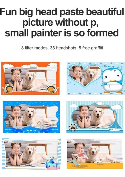 Unicorn Temalı Anında Baskılı Çocuk Kamerası Print Kamera | Çift Kamera, 2,0″ Ekran, Silikon Kılıf fırsatları