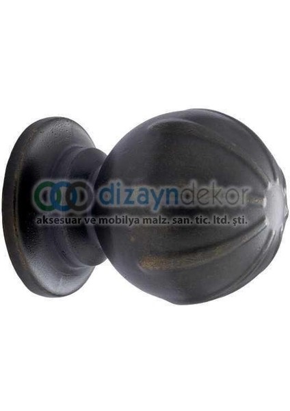 Banister Antik Siyah Tekli Düğme Kulp