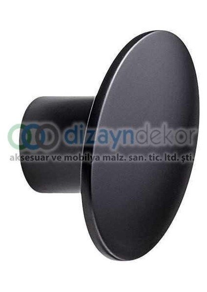 Dome Mat Siyah Tekli Düğme Kulp