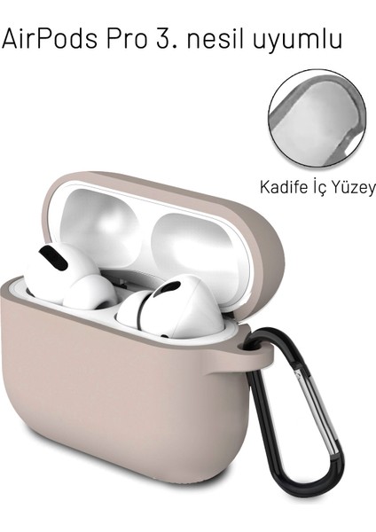Airpods Pro 3. Nesil Uyumlu Içi Kadife Darbelere Dayanıklı Askı Aparatlı Lansman Silikon Kılıf