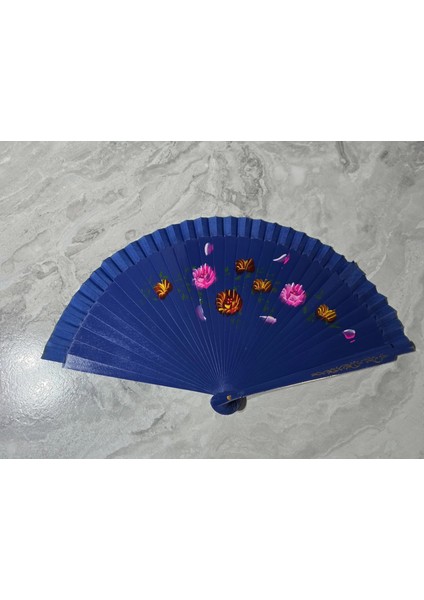 Bambu Çift Taraflı Yelpaze Karışık Renkler 12'li Paket