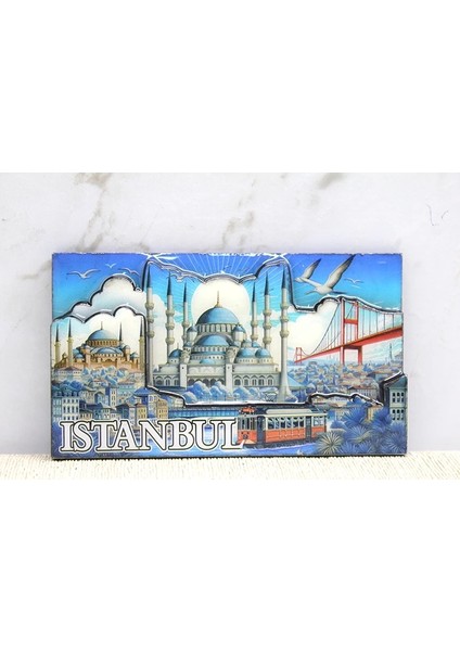 Ahşap Istanbul Temalı Magnet ALK4362