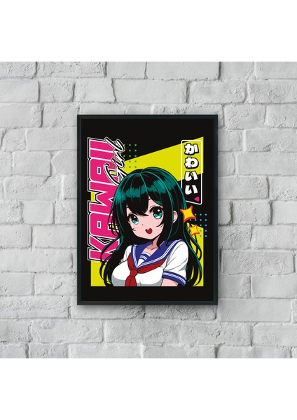 ''kawaii Iı'' Anime Kızı Poster Tablo (Çerçeveli)