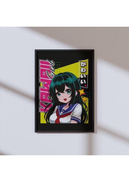 ''kawaii Iı'' Anime Kızı Poster Tablo (Çerçeveli) indirimleri