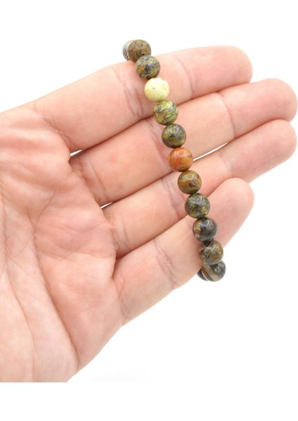 Hakiki Doğal Yeşil Opal Taşı Bileklik 8 mm indirimleri