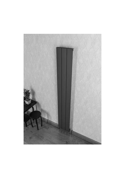 Drama Dikey Alüminyum Radyatör 280X1800 Pütürlü Beyaz (Ral 9016)