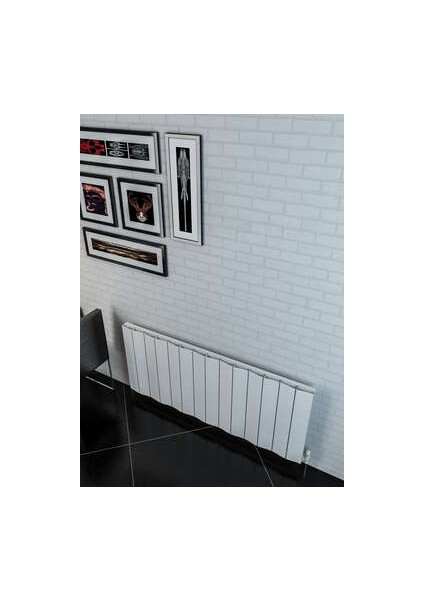 Cunda Yatay Alüminyum Radyatör 1325X600 Pütürlü Beyaz (Ral 9016)