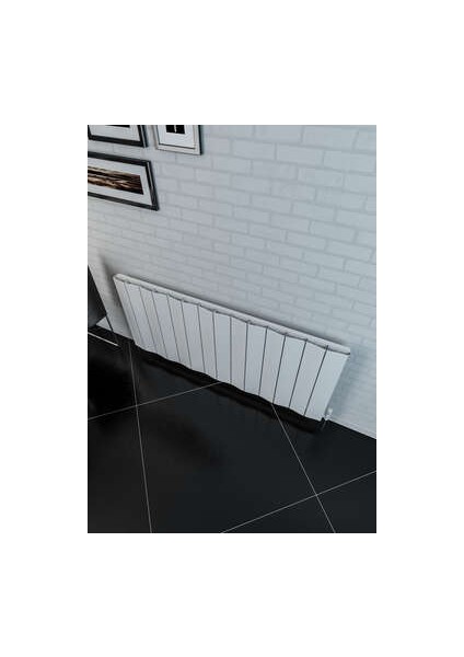 Cunda Yatay Alüminyum Radyatör 1325X600 Pütürlü Beyaz (Ral 9016)