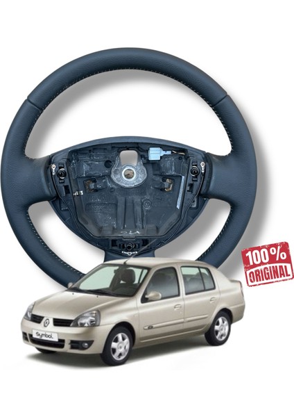 Clio & Symbol 2002–2007 Uyumlu Deri Dikişli Direksiyon Simidi 484003469R – Orijinal Ürün