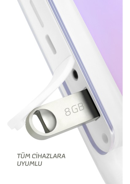 8 GB Flash Bellek Metal Gövde Ömür Boyu Garantili Güvenli USB Bellek Data Traveler fırsatları