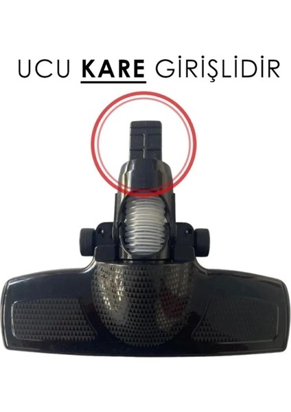 Magic P3000 Süpürge Emici Başlık Siyah (Kare Giriş)
