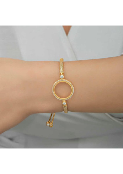 Gümüş Çeyrek Takılabilen Altın Kaplama Kadın Bileklik fiyatları
