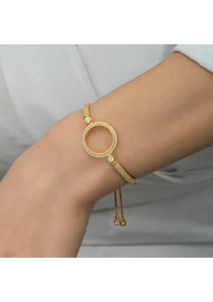 Gümüş Çeyrek Takılabilen Altın Kaplama Kadın Bileklik modelleri