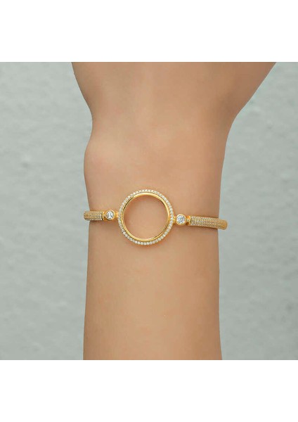 Gümüş Çeyrek Takılabilen Altın Kaplama Kadın Bileklik fırsatları