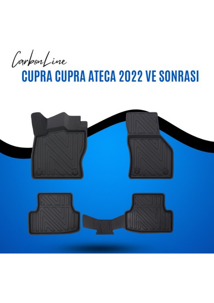 Cupra Ateca 2022 ve Sonrası 3D Carbonline Araca Özel Paspas