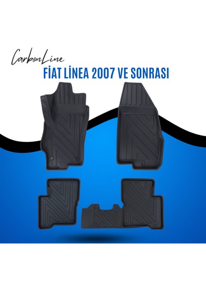 Fiat Linea 2007 ve Sonrası 3D Carbonline Araca Özel Paspas