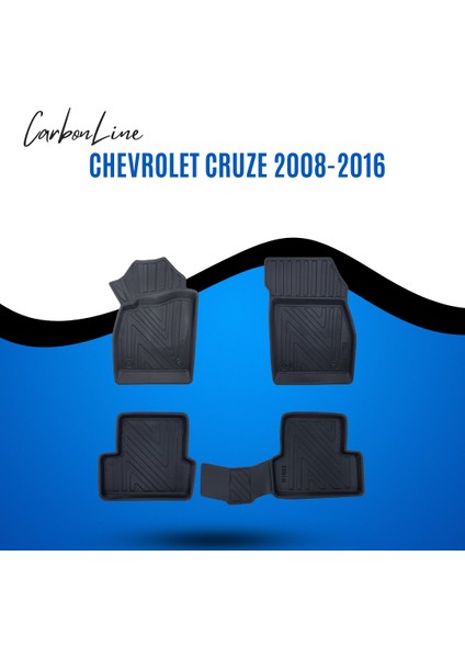 Chevrolet Cruze 2008-2016 3D Carbonline Araca Özel Paspas