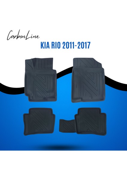 Kıa Rıo 2011-2017 3D Carbonline Araca Özel Paspas
