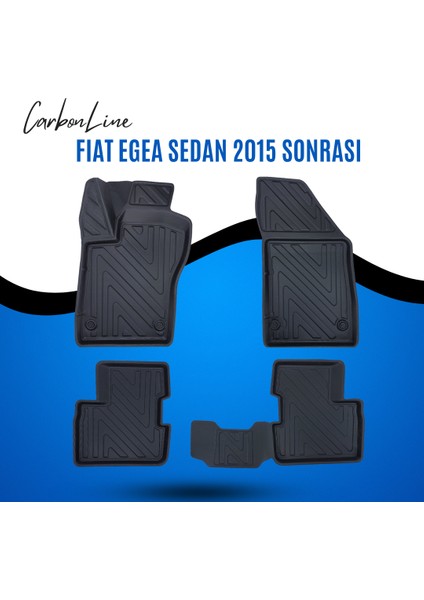 Fıat Egea Sedan 2015 Sonrası 3D Carbonline Araca Özel Paspas