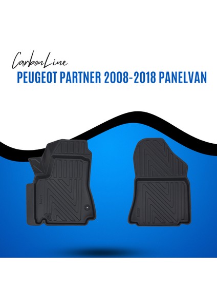 Peugeot Partner 2008-2018 Panelvan 3D Carbonline Araca Özel Paspas