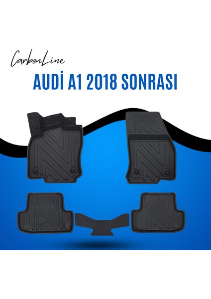 Audı A1 2018 ve Sonrası 3D Carbonline Araca Özel Paspas