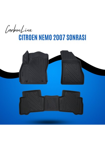 Cıtroen Nemo 2007 Sonrası 3D Carbonline Araca Özel Paspas