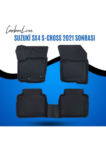Suzuki Sx4 S-Cross 2021 Sonrası 3D Carbonline Araca Özel Paspas