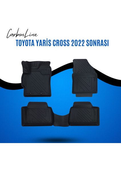 Toyota Yaris Cross 2022 Sonrası 3D Carbonline Araca Özel Paspas