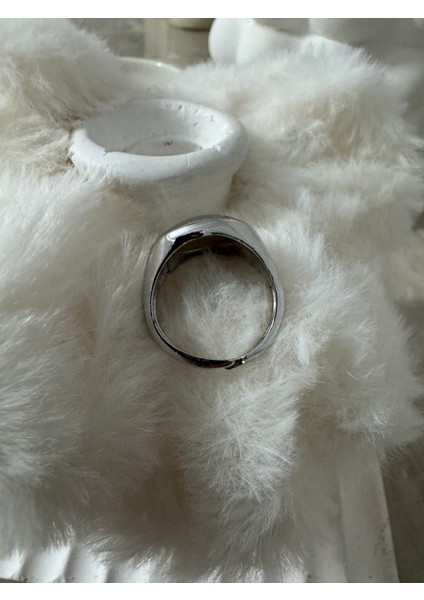 Bombe Yuvarlak Ayarlanabilir Silver Yüzük modelleri