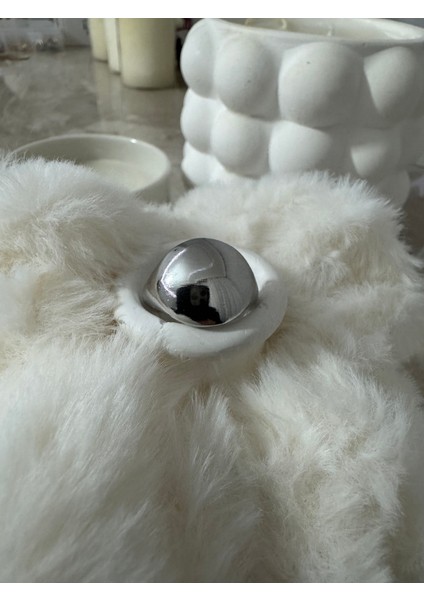 Bombe Yuvarlak Ayarlanabilir Silver Yüzük fırsatları