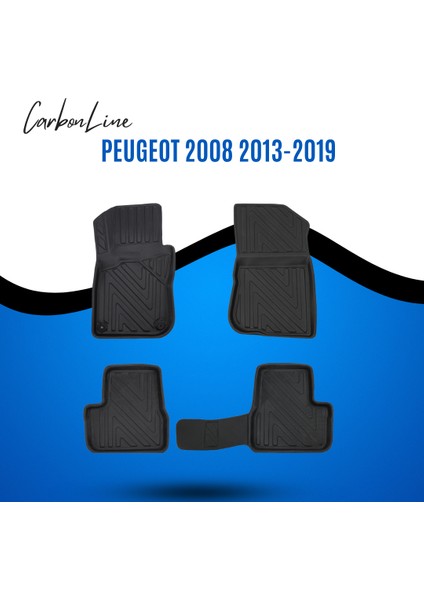 Peugeot 2008 2013-2019 3D Carbonline Araca Özel Paspas