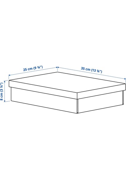 Fjaderharv Kapaklı Kutu Beyaz 25 x 35 x 8 cm fiyatları