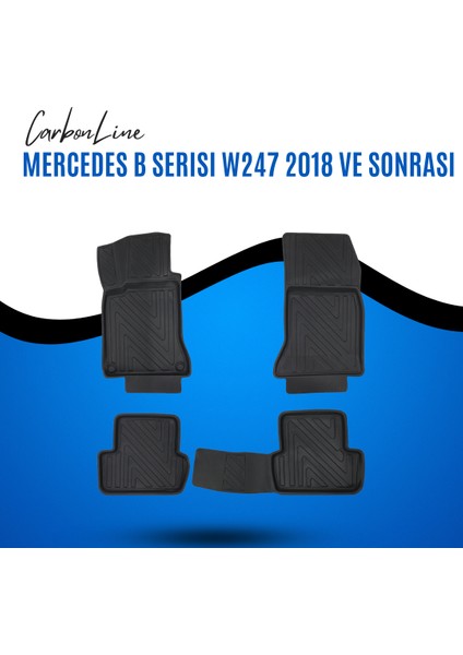 Mercedes B Serısı W247 2018 ve Sonrası 3D Carbonline Araca Özel Paspas