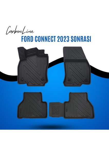 Ford Connect 2023 Sonrası 3D Carbonline Araca Özel Paspas